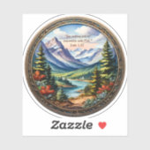 Bijbeltekst op maat gesneden vinyl sticker (Vel)