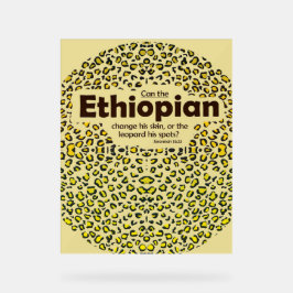 Bijbeltekst over Ethiopië Acryl Bord