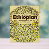 Bijbeltekst over Ethiopië Acryl Bord (Neutraal)