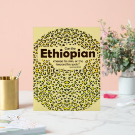 Bijbeltekst over Ethiopië Acryl Bord