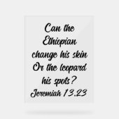 Bijbeltekst over Ethiopië Acryl Bord (Voorkant)