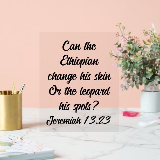 Bijbeltekst over Ethiopië Acryl Bord (Huwelijk)