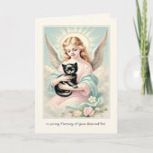 Bijbeltekst over het verlies van een huisdierengel kaart (Voorkant)