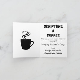 Bijbeltekst voor Vaderdag, koffie en Schriftuur Feestdagen Kaart