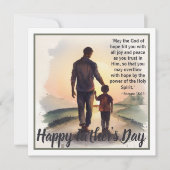 Bijbeltekst voor Vaderdag: Romeinen 15:13 Feestdagenkaart (Voorkant)