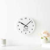 Bijbeltekst witte wand ronde klok (Huis)