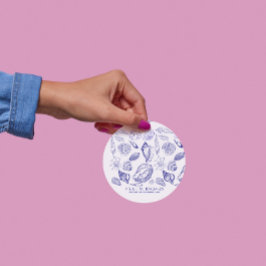 Bijbeltekst zeeschelp ronde sticker