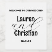 Bijbeltekst Zwart Wit Trouw Wijnlabel Wijn Etiket (Enkel label)