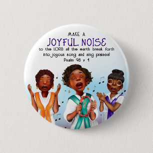 Bijbelteksten van Afro-Amerikaanse zangers Ronde Button 5,7 Cm