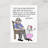 Bijbelteksten voor senioren visitekaartje (Voorkant)