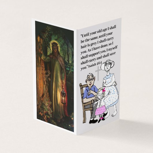 Bijbelteksten voor senioren visitekaartje (Buitenkant)