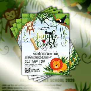 Bijbelvakantie Jungle Quest Jongerenkerk Flyer