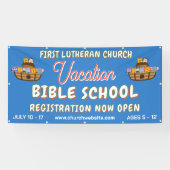 Bijbelvakantieschool met de ark van Noach Spandoek (Horizontaal)