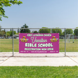 Bijbelvakantieschool met de ark van Noach Spandoek