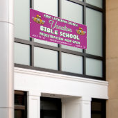 Bijbelvakantieschool met de ark van Noach Spandoek (Buitenkant Gebouw)