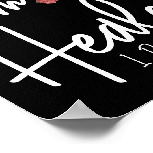 Bijbelvere ik word 1 Peter 2:24 Roos ventilator Poster (Hoek)