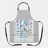 Bijbelverig, licht, felle bloemen, waterkleurig schort (Voorkant)