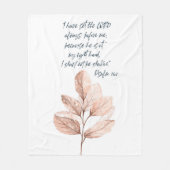 Bijbelverige leafy Psalm fleece deken (Voorkant)