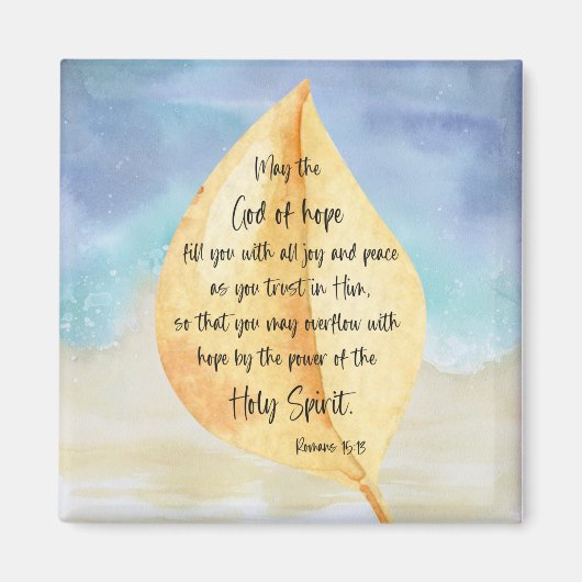 Bijbelverige Romans Geel Blauw Magnet (Voorkant)