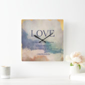 Bijbelverige vierkante wandklok (Huis)