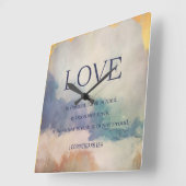 Bijbelverige vierkante wandklok (Hoek)