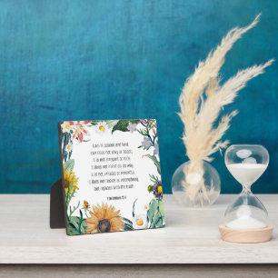 Bijbelvers, 1 Corinthians 13:4, Fotoplaat