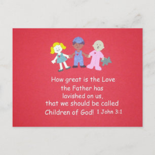 Bijbelvers - 1 Johannes 3:1 Briefkaart
