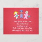 Bijbelvers - 1 Johannes 3:1 Briefkaart (Voorkant)