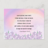 Bijbelvers 1 Korintiërs 13 4-5, Liefde Briefkaart (Voorkant)