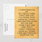 Bijbelvers 1 Korintiërs 8:6 Briefkaart (Voorkant / Achterkant)