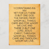 Bijbelvers 1 Korintiërs 8:6 Briefkaart (Voorkant)