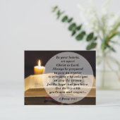 Bijbelvers 1 Petrus 3:15 Christus als Heer afgezon Briefkaart (Staand voorkant)