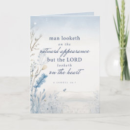 Bijbelvers 1 Samuel 16:7 Aquarel Gevouwen Notitiekaartje