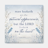 Bijbelvers 1 Samuel 16:7 Aquarel Keuken Magneet (Voorkant)