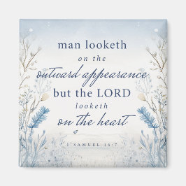 Bijbelvers 1 Samuel 16:7 Aquarel Keuken Magneet