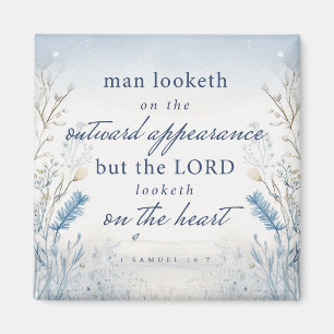 Bijbelvers 1 Samuel 16:7 Aquarel Keuken Magneet