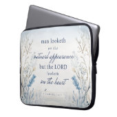 Bijbelvers 1 Samuel 16:7 Aquarel Laptop Sleeve (Voorkant Links)
