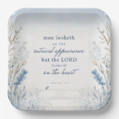 Bijbelvers 1 Samuel 16:7 Aquarel Papieren Bordje (Voorkant)