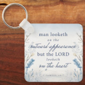 Bijbelvers 1 Samuel 16:7 Aquarel Sleutelhanger (Voorkant)