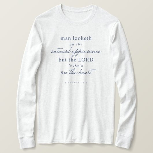 Bijbelvers 1 Samuel 16:7 Lange mouw Shirt Vrouwen (Design voorkant)
