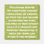 Bijbelvers aanmoediging Filippenzen 2:14-15 Magneet (Voorkant)