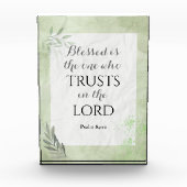 Bijbelvers Acryl Blok - Psalm 84:12 (Voorkant)