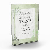 Bijbelvers Acryl Blok - Psalm 84:12 (Links)