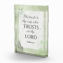 Bijbelvers Acryl Blok - Psalm 84:12