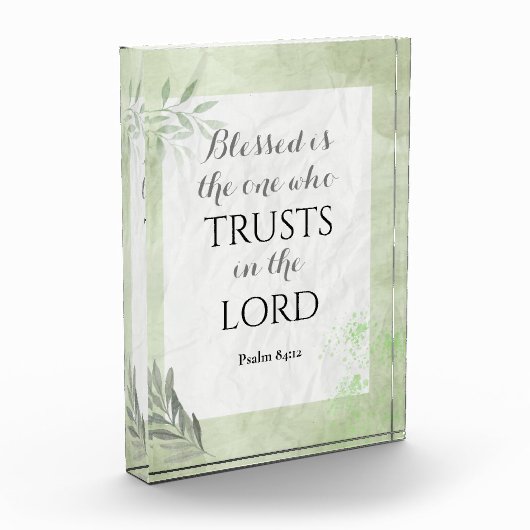 Bijbelvers Acrylblok - Psalm 84:12 Fotoblokken (Links)