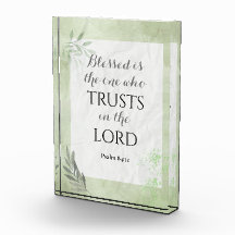 Bijbelvers Acrylblok - Psalm 84:12