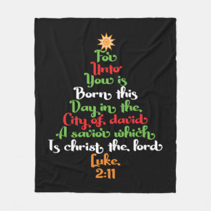 Bijbelvers als kerstkerstcadeautje fleece deken