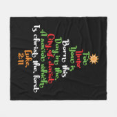 Bijbelvers als kerstkerstcadeautje fleece deken (Voorkant (Horizontaal))