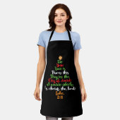 Bijbelvers als kerstkerstcadeautje schort (Gedragen)