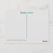 Bijbelvers Ansichtkaart Psalm 34:18 Gebroken hart Briefkaart (Achterkant)
